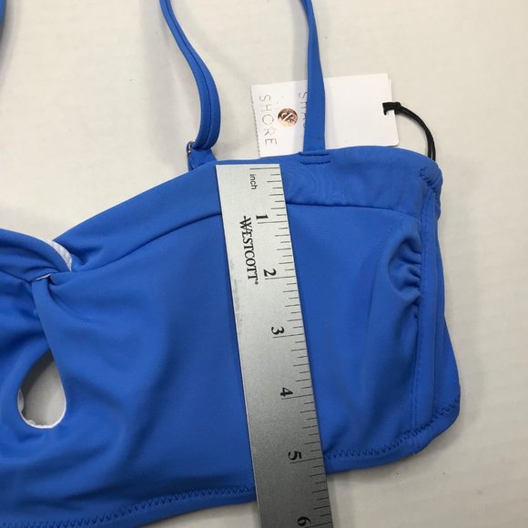 Shade And Shore Women's Size Medium 8-10 Twist Front Keyhole Bralette Bikini New - Picture 11 of 16